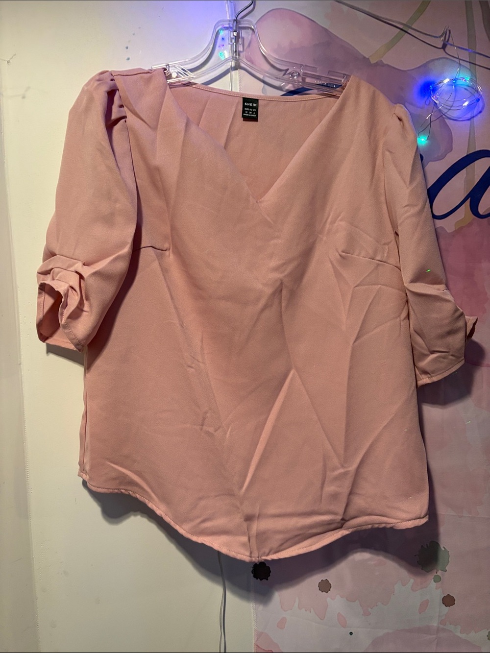SHEIN Powder pink blouse